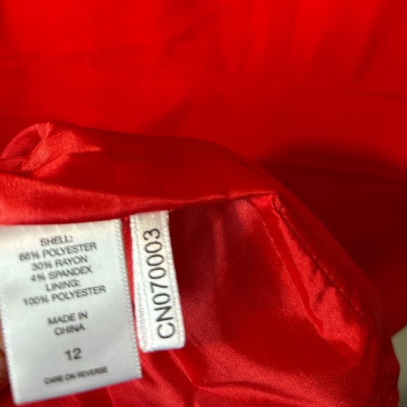NWT New York & Company Women's stunning RED Midi Dress Size 12 Business, Party - Picture 8 of 10